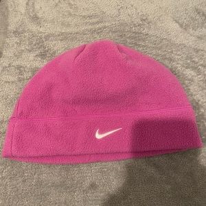 Nike pink fleece athletic cap hat